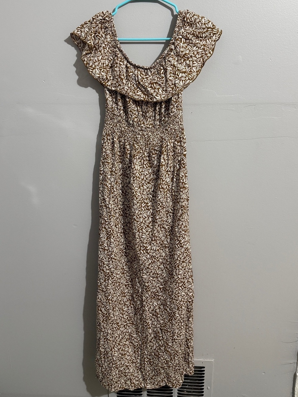 Old Navy Dress Womens Extra Small Sleeveless Elastic Neck Off Shoulder Smocked